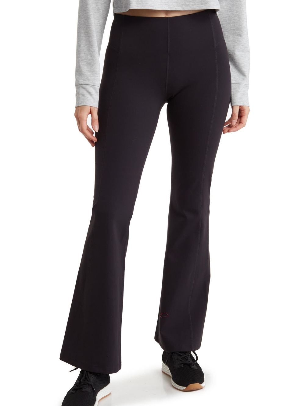 Zella Restore Soft High Waist Pocket Flared Leggings In Black Size Medium